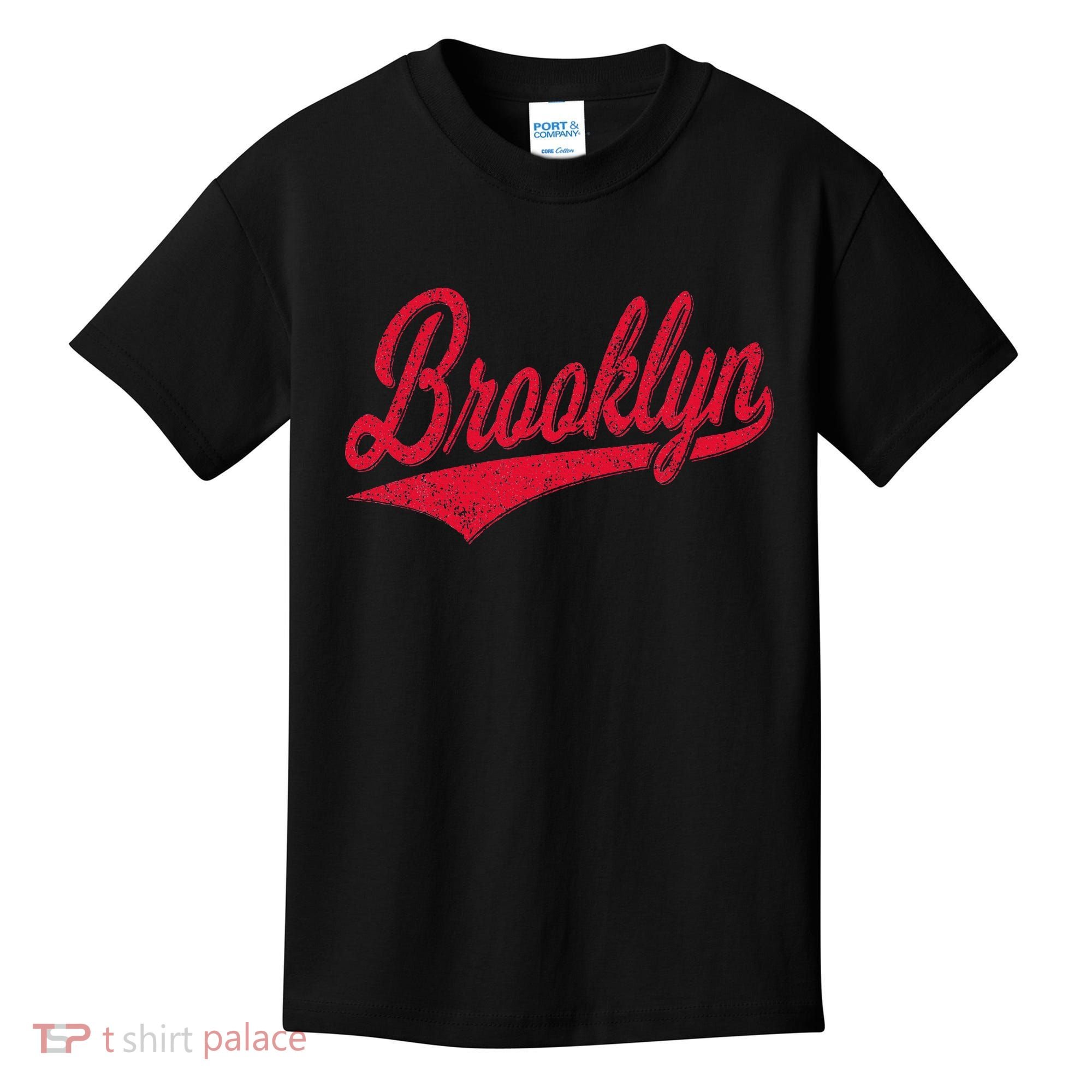 Brooklyn New York Ny Varsity Script Classic Sport Jersey Kids T-Shirt