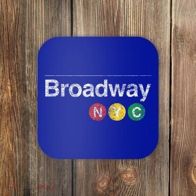 BROADWAY New York NYC Worn Design  Coaster