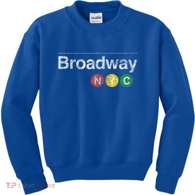 BROADWAY New York NYC Worn Design  Kids Sweatshirt