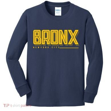 Bronx New York City Logo Kids Long Sleeve Shirt