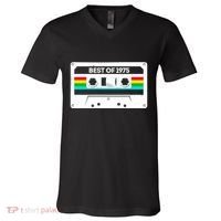 Best Of 1975 Retro 50th Birthday Mixtape V-Neck T-Shirt thumb 0