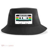 Best Of 1975 Retro 50th Birthday Mixtape Sustainable Bucket Hat thumb 0
