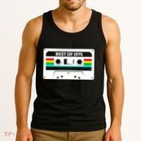 Best Of 1975 Retro 50th Birthday Mixtape Tank Top thumb 3