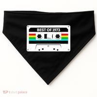 Best Of 1973 Retro 50th Birthday Mixtape USA-Made Doggie Bandana thumb 0