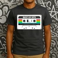 Best Of 1973 Retro 50th Birthday Mixtape T-Shirt thumb 3