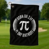 Born On 3 14 Pi Day Birthday March 14th Birthday Great Gift Golf Towel thumb 1
