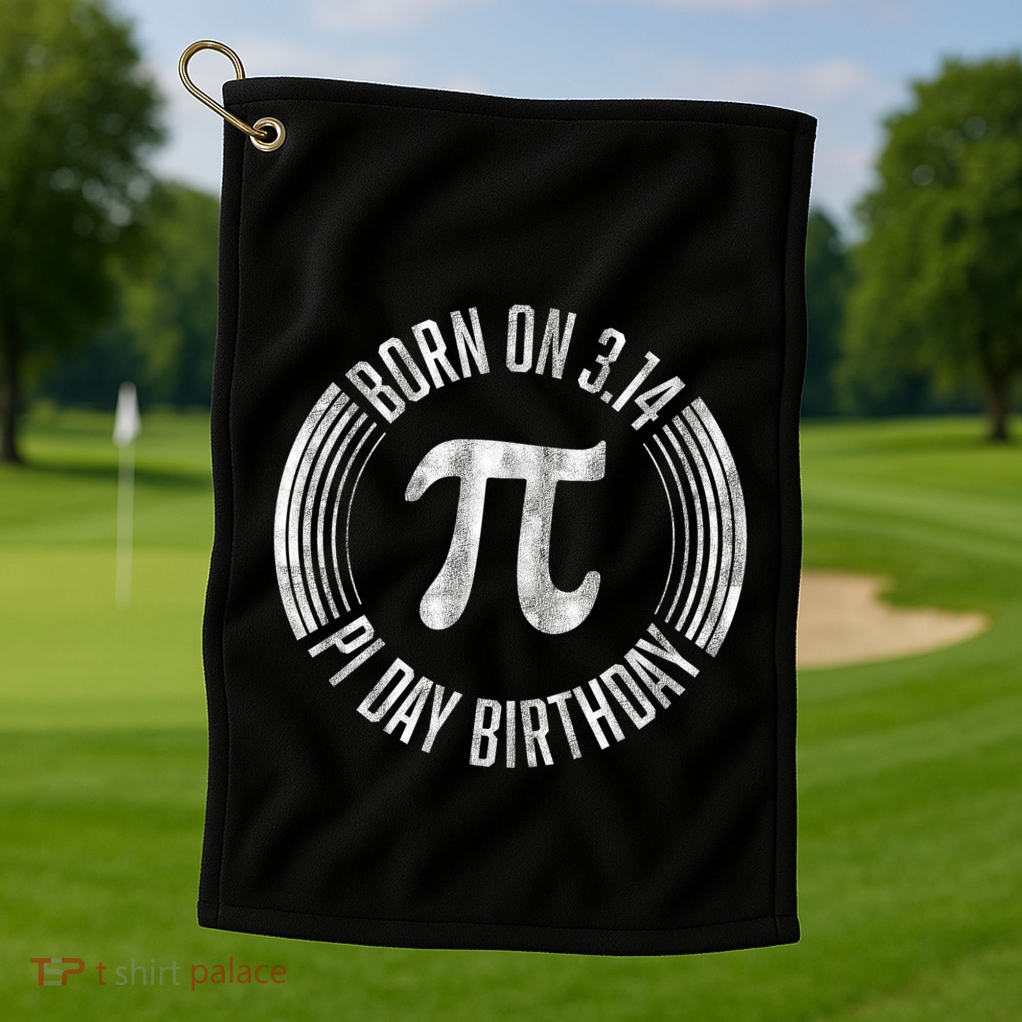 Born On 3 14 Pi Day Birthday March 14th Birthday Great Gift Golf Towel