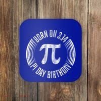 Born On 3 14 Pi Day Birthday March 14th Birthday Great Gift Coaster thumb 0