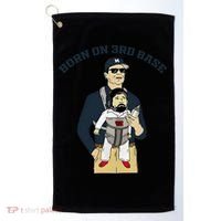 Born On 3rd Base Golf Towel thumb 0