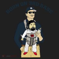 Born On 3rd Base Golf Towel thumb 3