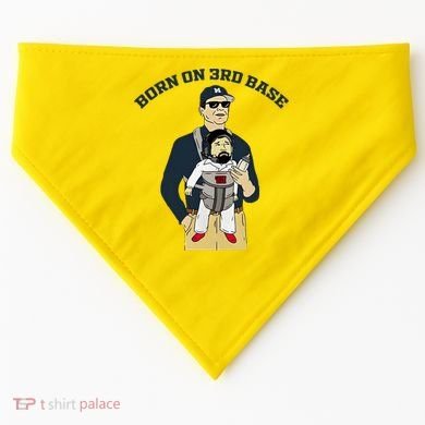 Born On 3rd Base USA-Made Doggie Bandana