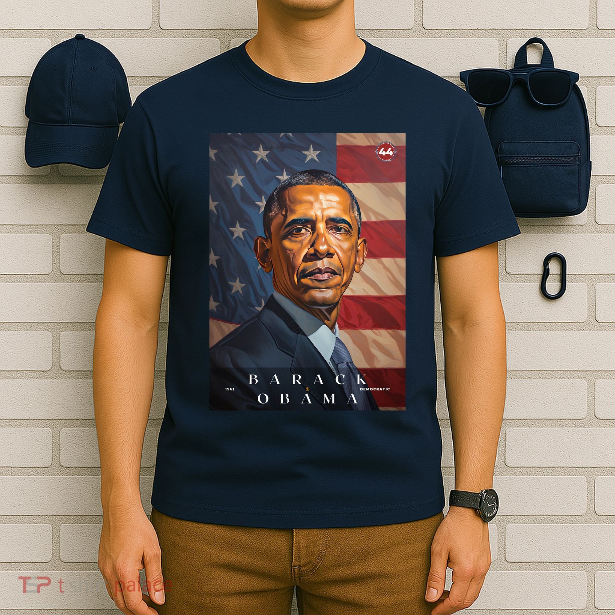 Barack Obama 44th President Of The United States Portrait T-Shirt