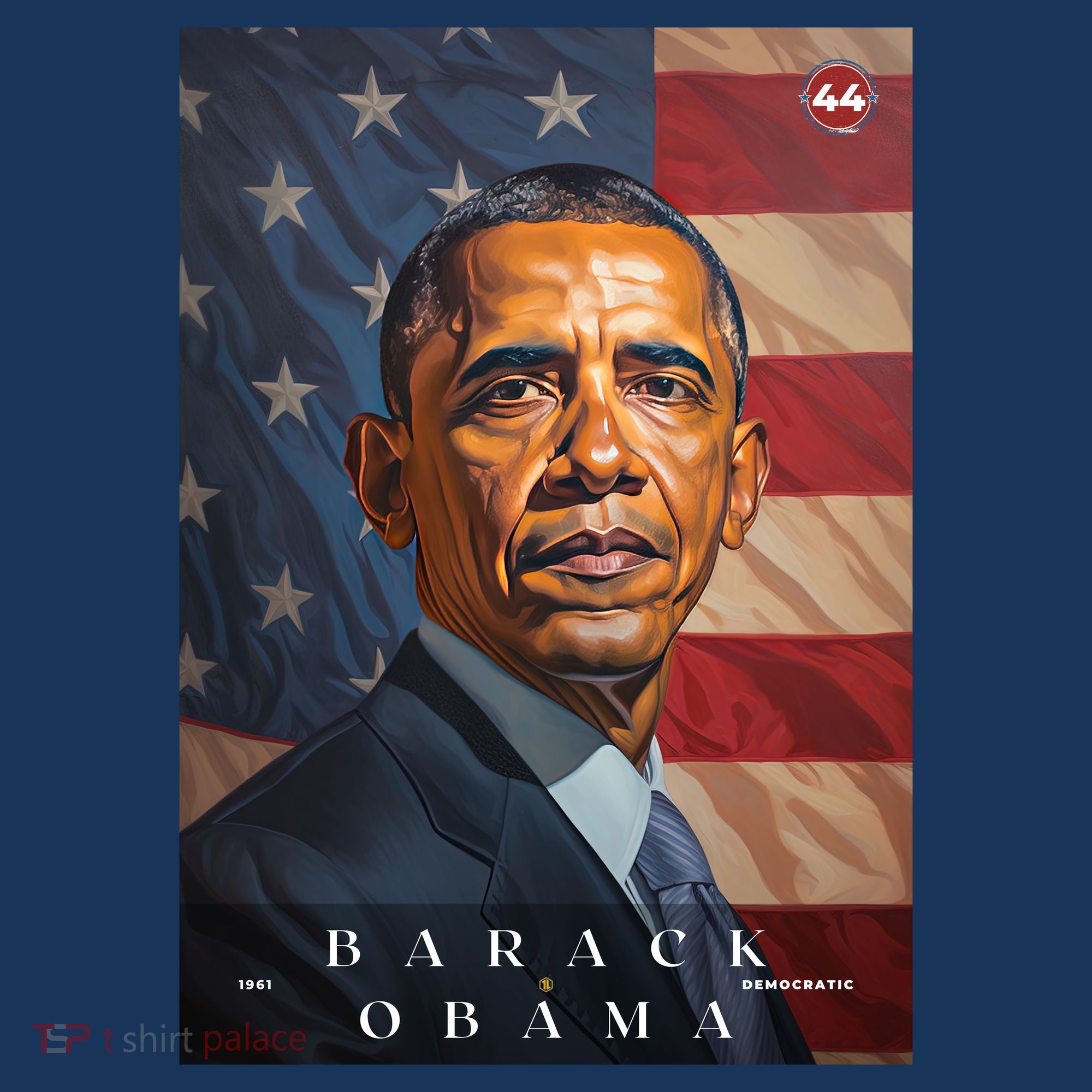 Barack Obama 44th President Of The United States Portrait T-Shirt