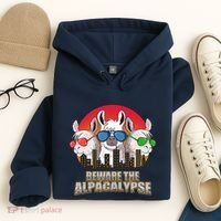 Beware Of Alpacalypse Hoodie thumb 4