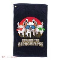 Beware Of Alpacalypse Golf Towel thumb 0