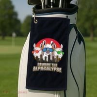Beware Of Alpacalypse Golf Towel thumb 2