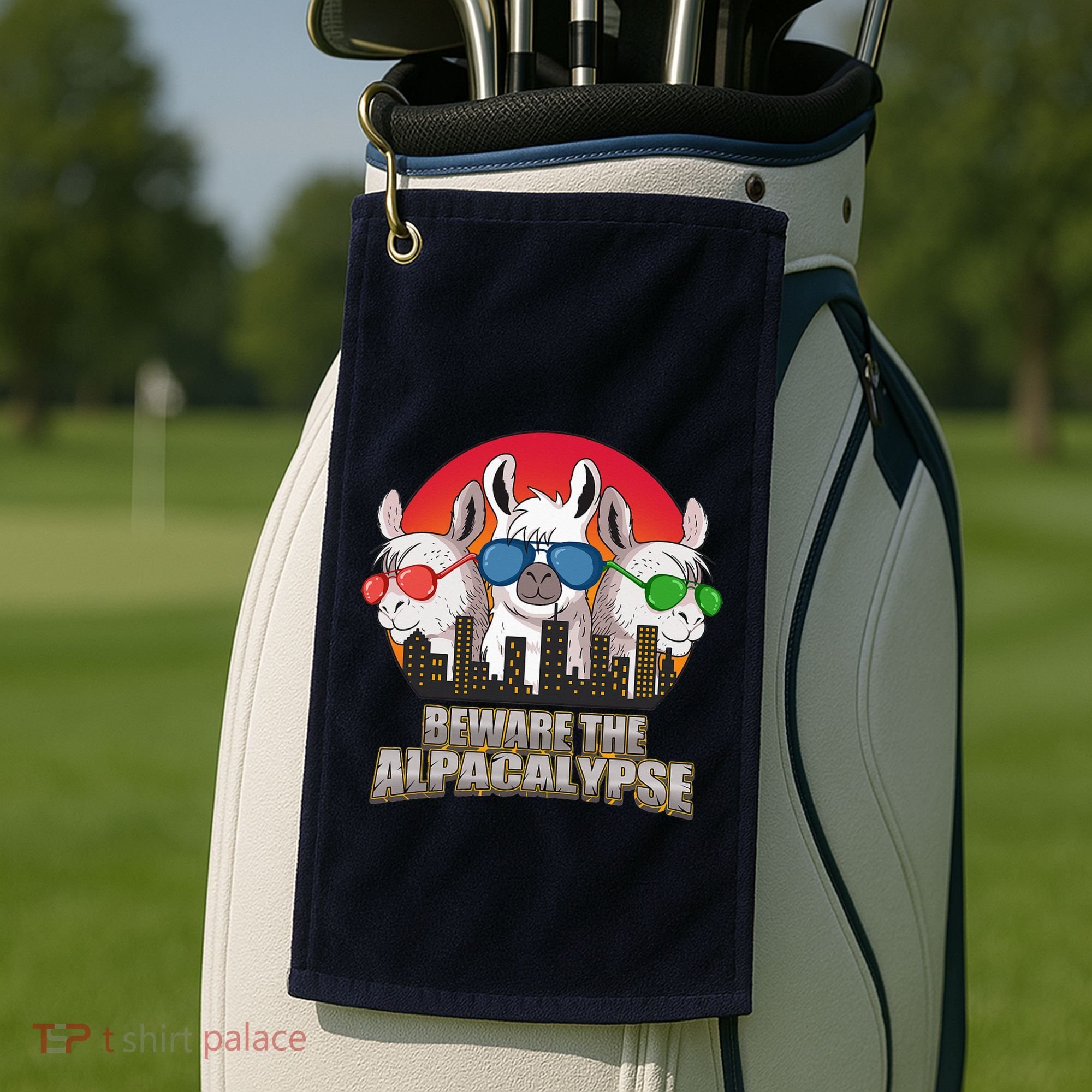 Beware Of Alpacalypse Golf Towel