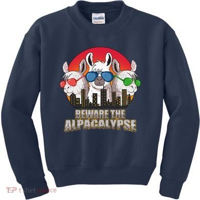 Beware Of Alpacalypse Kids Sweatshirt