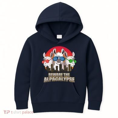 Beware Of Alpacalypse Kids Hoodie