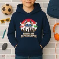 Beware Of Alpacalypse Kids Hoodie thumb 2