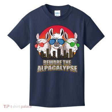 Beware Of Alpacalypse Kids T-Shirt