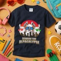 Beware Of Alpacalypse Kids T-Shirt thumb 3