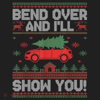 Bend Over And ILl Show You Ugly Christmas Couple Matching Beanie thumb 2