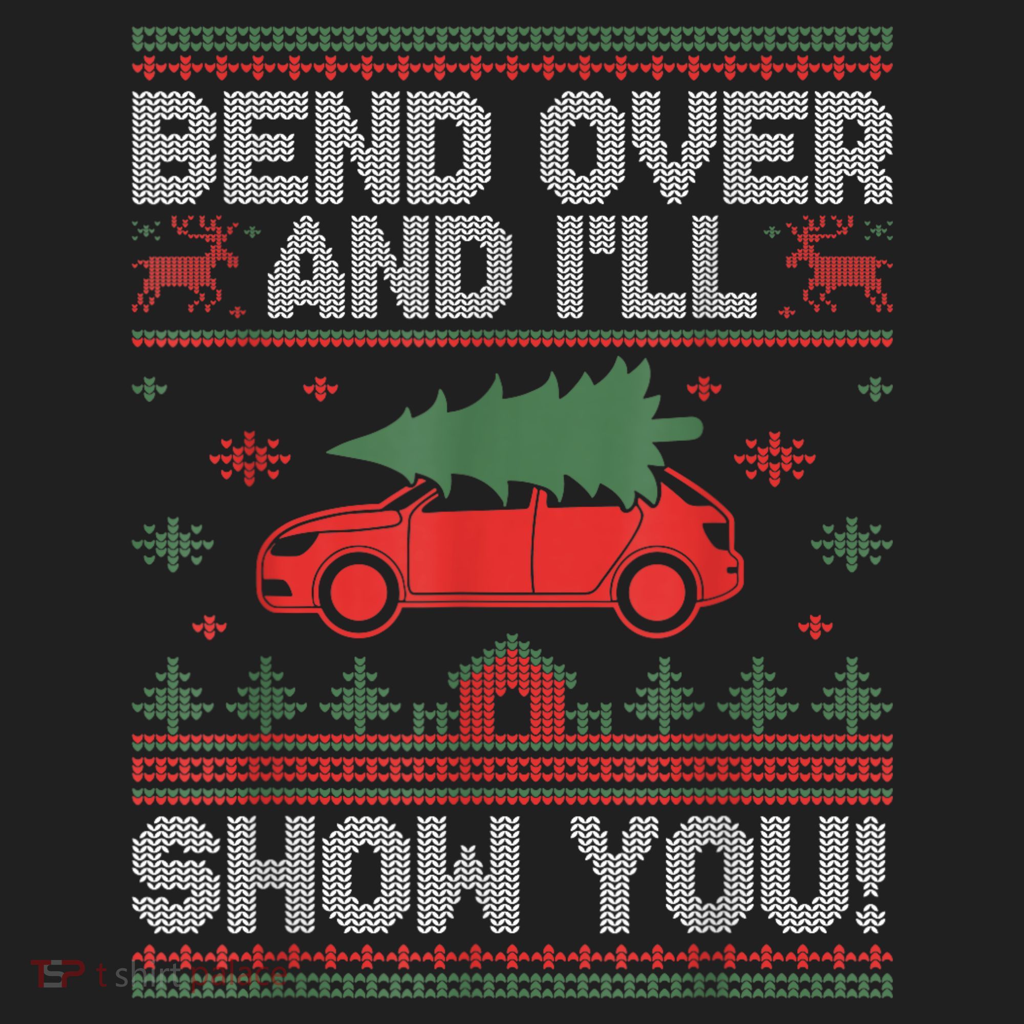 Bend Over And ILl Show You Ugly Christmas Couple Matching Beanie