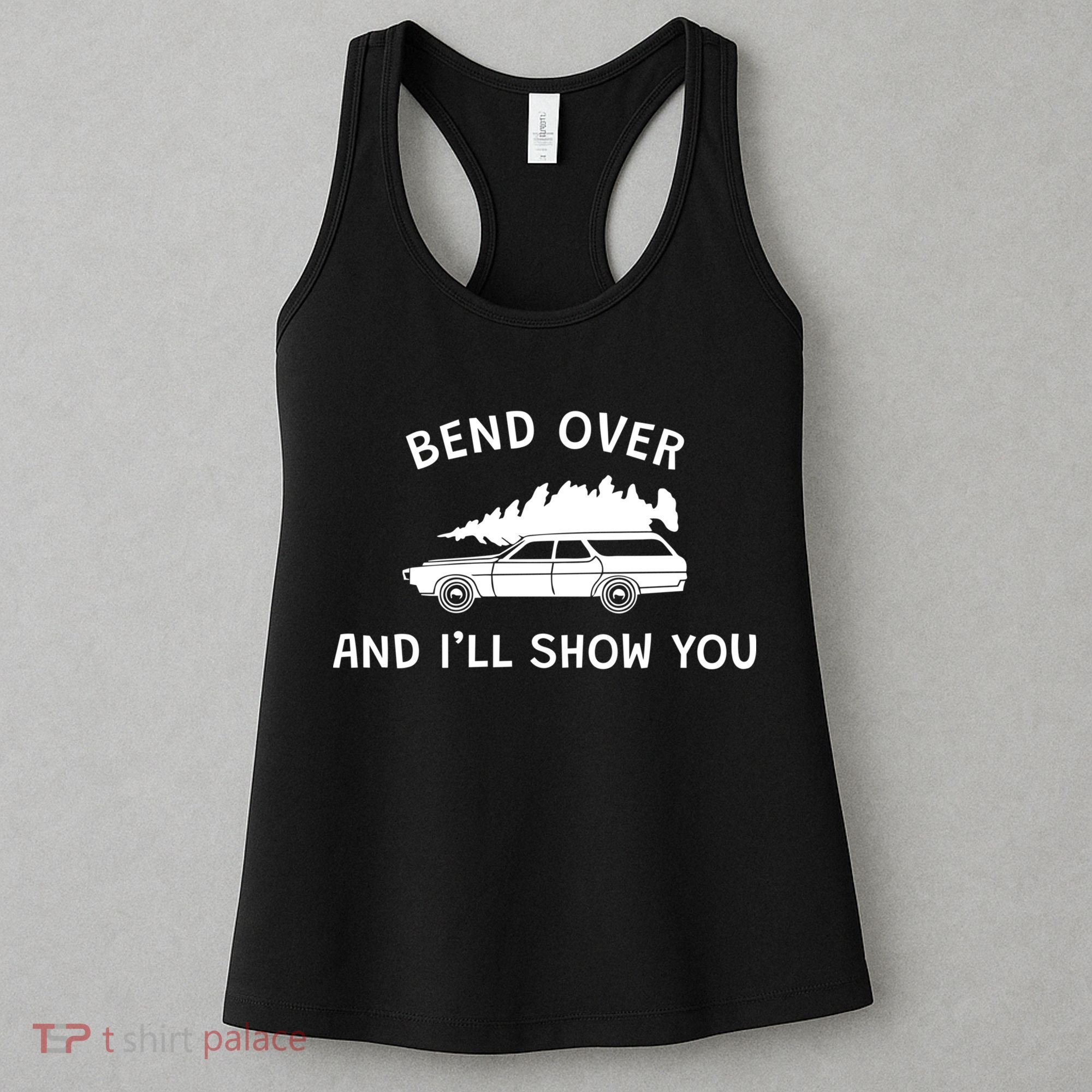 Bend Over And ILl Show You Christmas Couple Matching Family Women's Tank Top