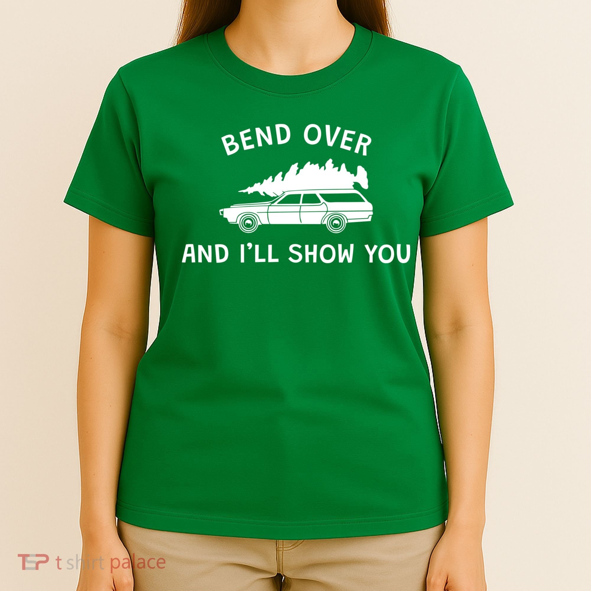 Bend Over And ILl Show You Christmas Couple Matching Family T-Shirt