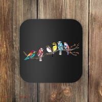Birds On A Branch Birding Bird Watching Bird Watcher Coaster thumb 0