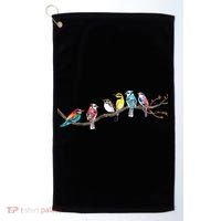 Birds On A Branch Birding Bird Watching Bird Watcher Golf Towel thumb 0