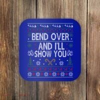 Bend Over And I'll Show You Ugly Christmas Gift Coaster thumb 0