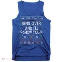 Bend Over And I'll Show You Ugly Christmas Gift Tank Top thumb 0