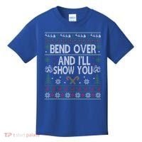 Bend Over And I'll Show You Ugly Christmas Gift Kids T-Shirt thumb 0