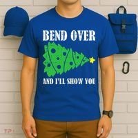 Bend Over And Ill Show You Christmas Pajama Funny Xmas Humor T-Shirt thumb 6