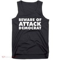 Beware Of Attack Democrat Tank Top thumb 0
