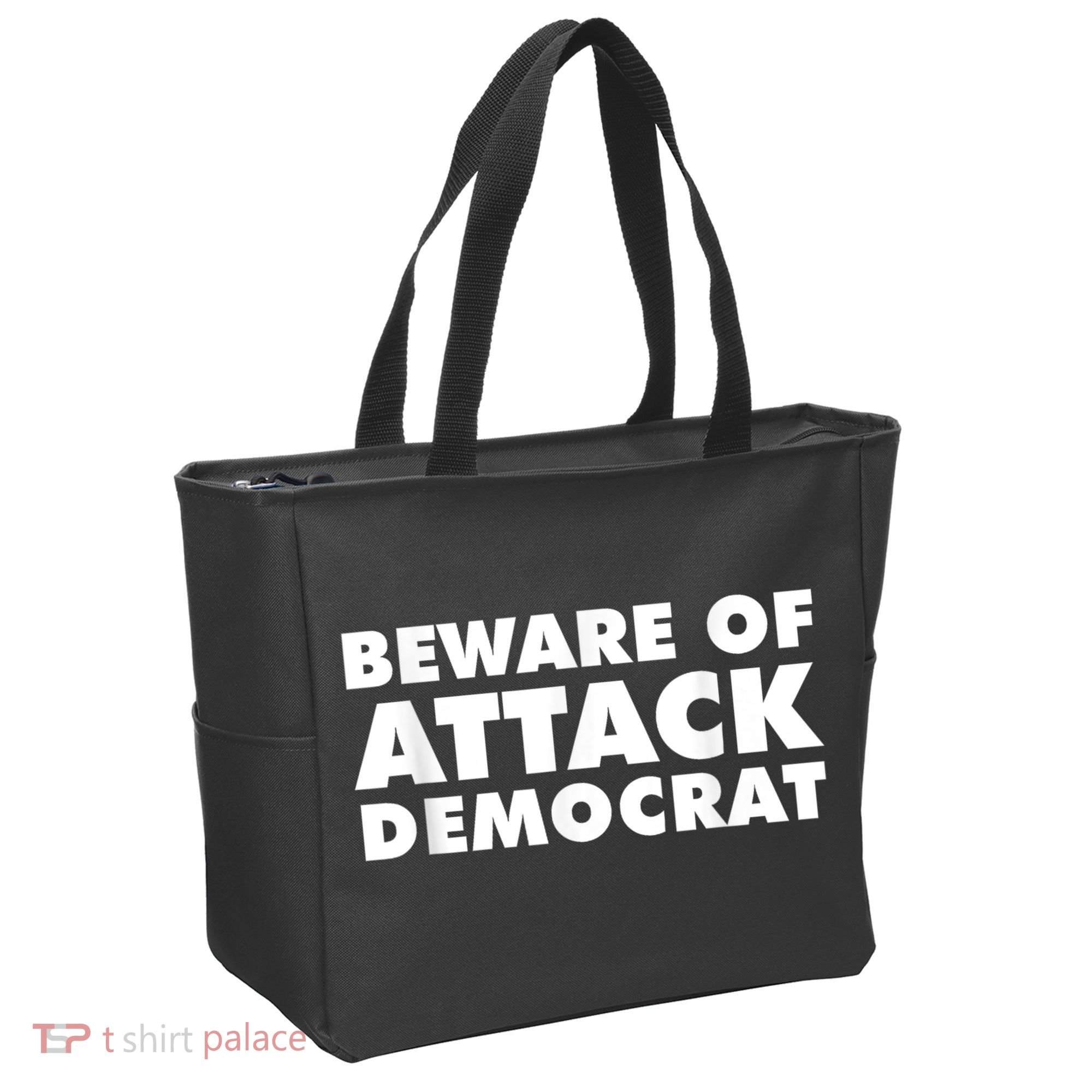 Beware Of Attack Democrat Tote Bag