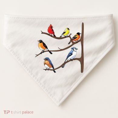 Birds On A Branch Birding Birdwatching Birder Bird Watcher USA-Made Doggie Bandana