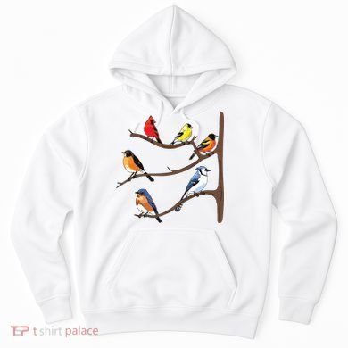 Birds On A Branch Birding Birdwatching Birder Bird Watcher Hoodie