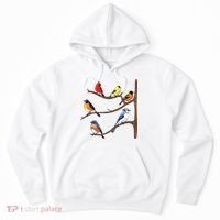 Birds On A Branch Birding Birdwatching Birder Bird Watcher Hoodie thumb 0