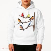 Birds On A Branch Birding Birdwatching Birder Bird Watcher Hoodie thumb 2