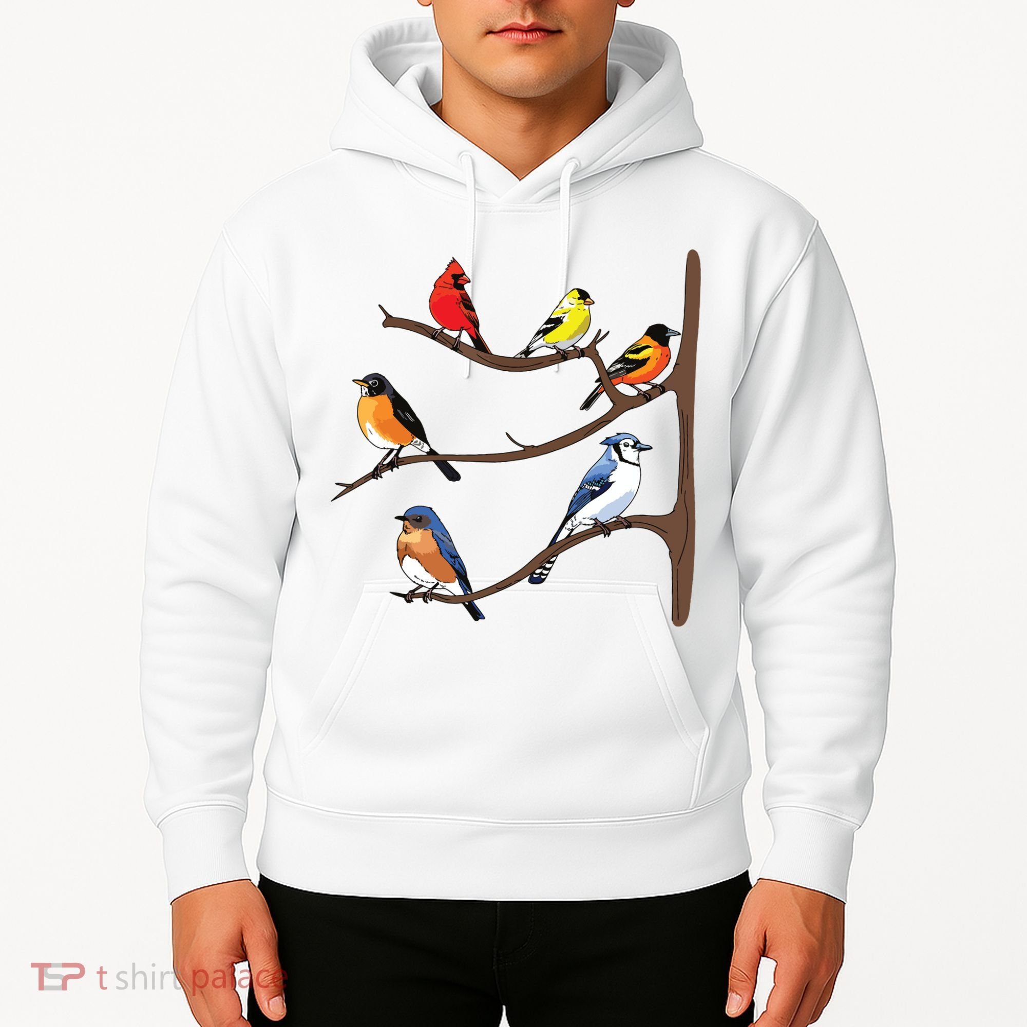 Birds On A Branch Birding Birdwatching Birder Bird Watcher Hoodie