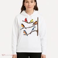 Birds On A Branch Birding Birdwatching Birder Bird Watcher Hoodie thumb 5