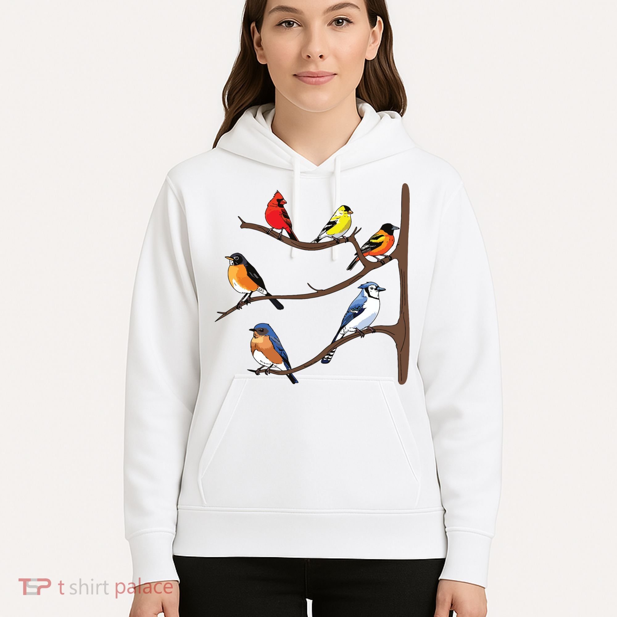Birds On A Branch Birding Birdwatching Birder Bird Watcher Hoodie