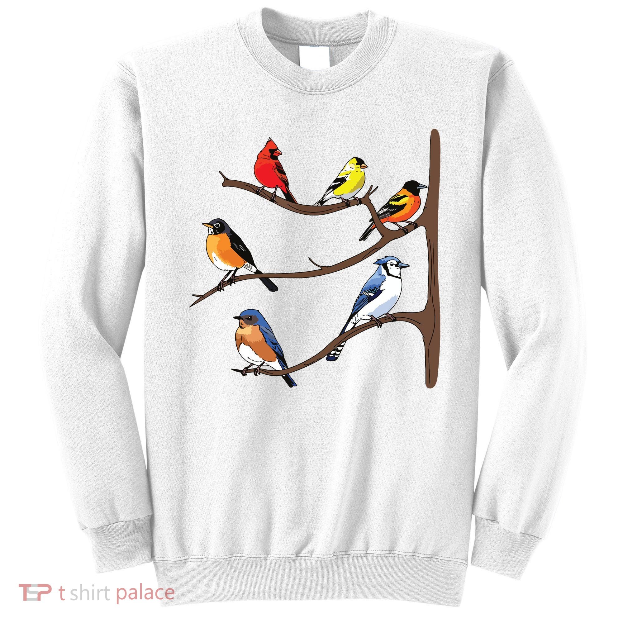 Birds On A Branch Birding Birdwatching Birder Bird Watcher Sweatshirt
