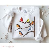 Birds On A Branch Birding Birdwatching Birder Bird Watcher Sweatshirt thumb 2