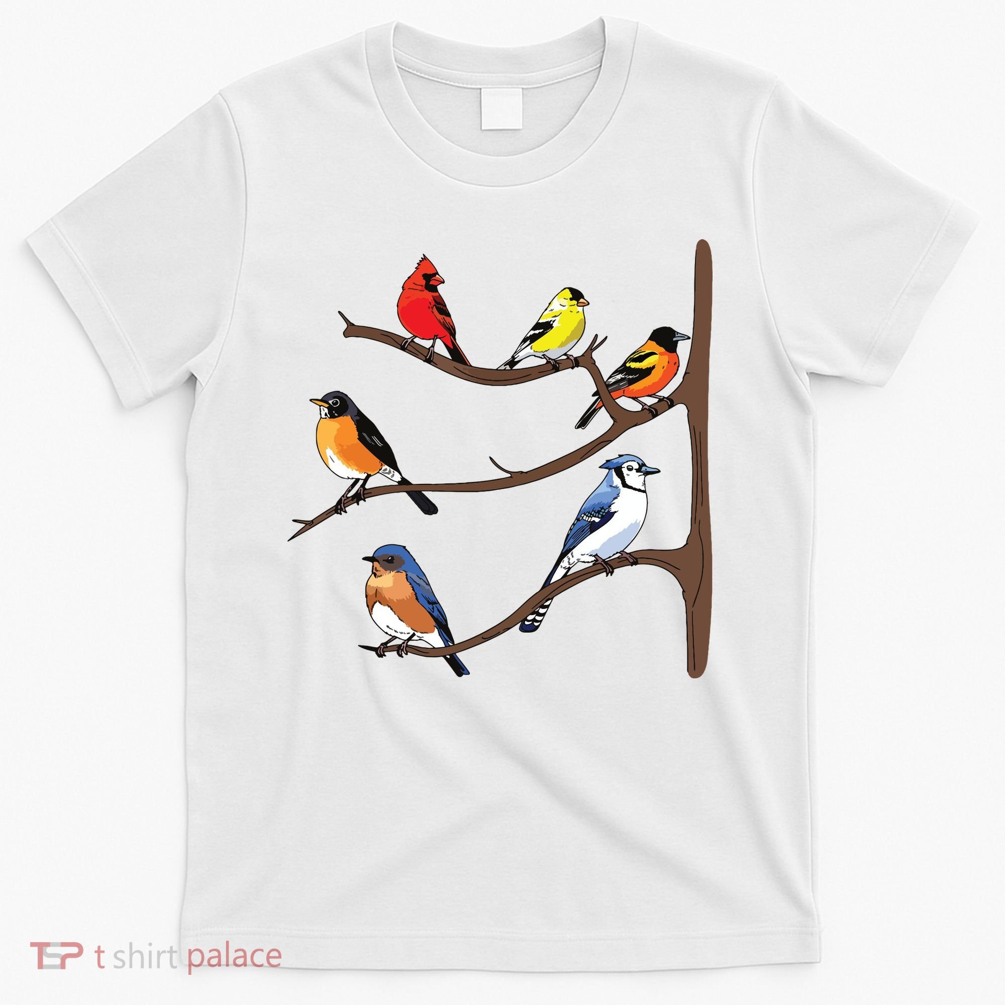 Birds On A Branch Birding Birdwatching Birder Bird Watcher T-Shirt