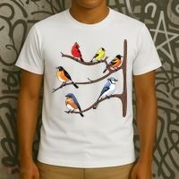 Birds On A Branch Birding Birdwatching Birder Bird Watcher T-Shirt thumb 3
