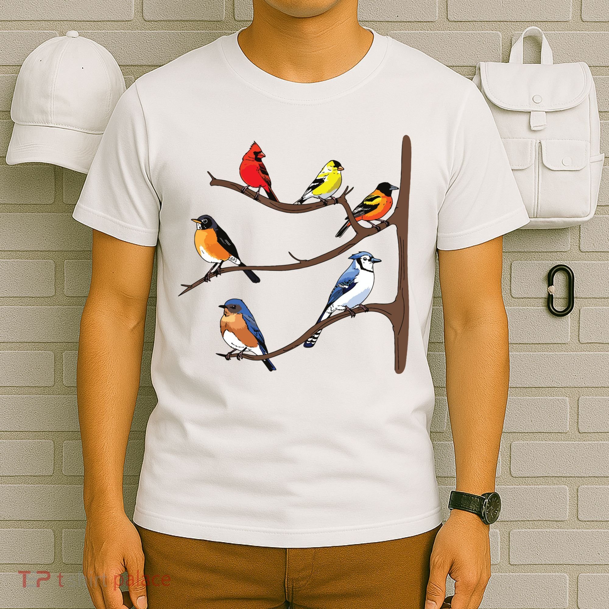 Birds On A Branch Birding Birdwatching Birder Bird Watcher T-Shirt
